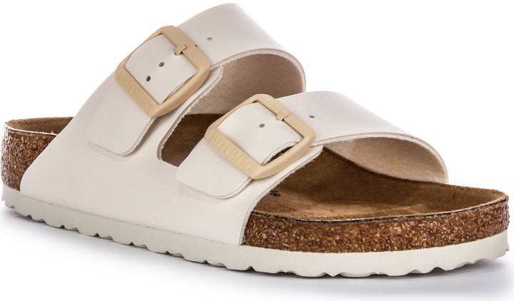Birkenstock Arizona BS Sandales en Birko Flor à Deux Brides Réglables en Beige