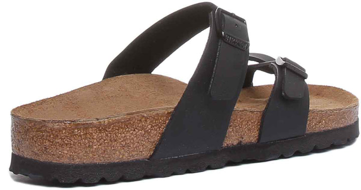 Sandalia eléctrica Birkenstock Mayari con tiras metálicas para mujer en negro