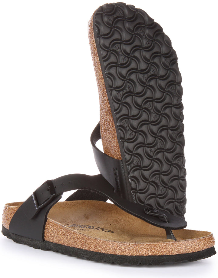 Birkenstock Gizeh Sandales de style tong Birko Flor pour femmes en noir