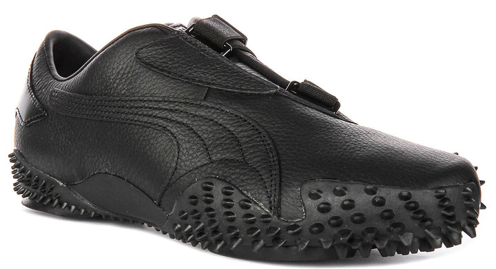 Puma Mostro leer in zwart