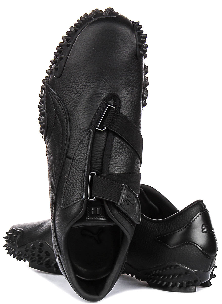 Puma Mostro leer in zwart