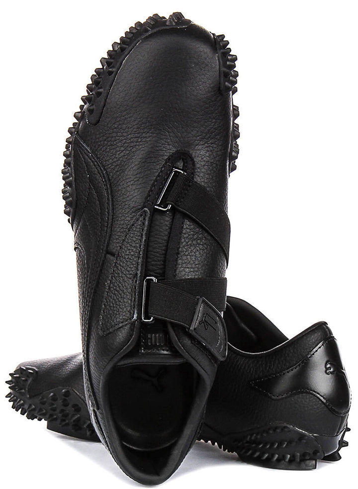 Puma Mostro leer in zwart
