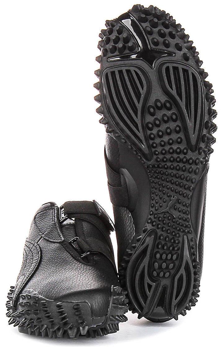 Puma Mostro leer in zwart