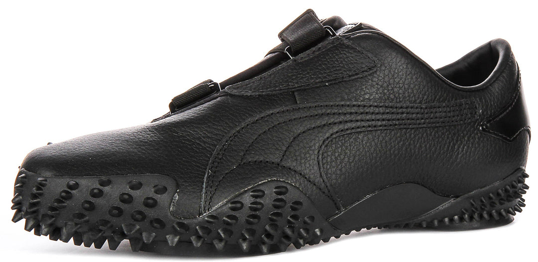 Puma Mostro leer in zwart