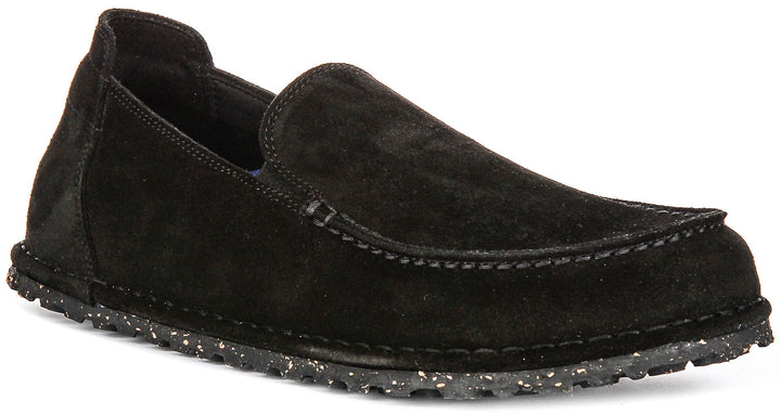 Birkenstock Utti Suède in Zwart | Normale Pasvorm