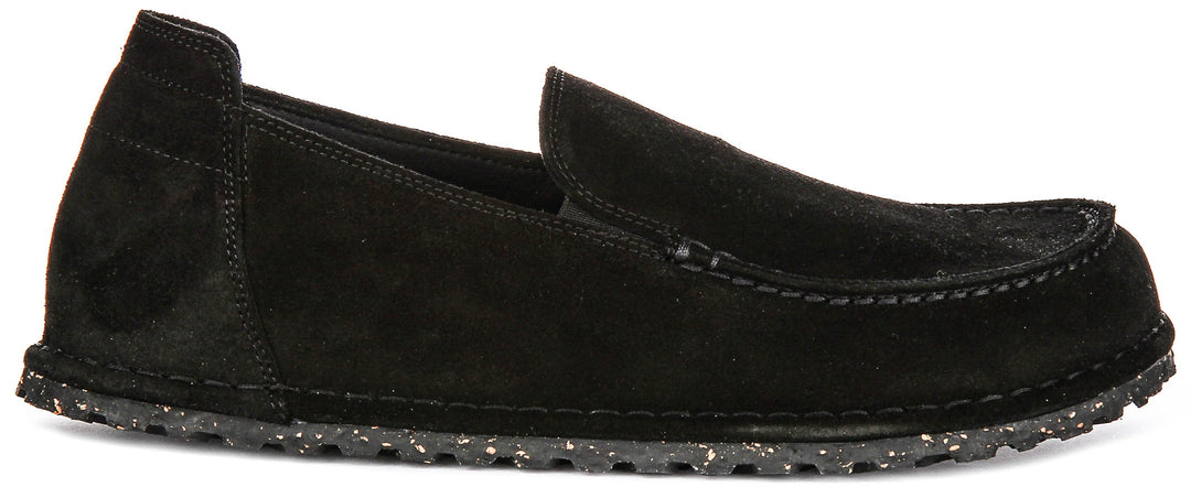 Birkenstock Utti Suède in Zwart | Normale Pasvorm