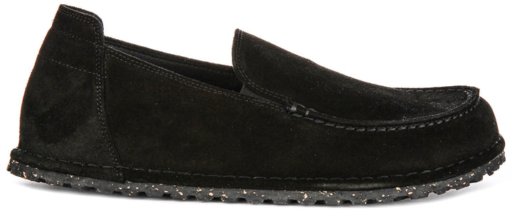 Birkenstock Utti Suède in Zwart | Normale Pasvorm