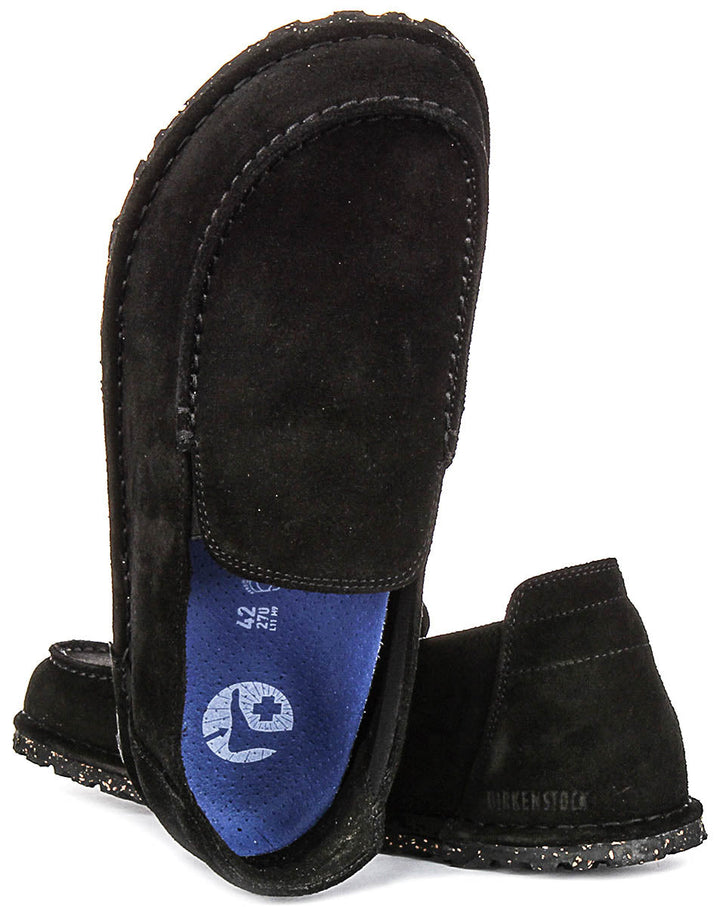 Birkenstock Utti Suède in Zwart | Normale Pasvorm