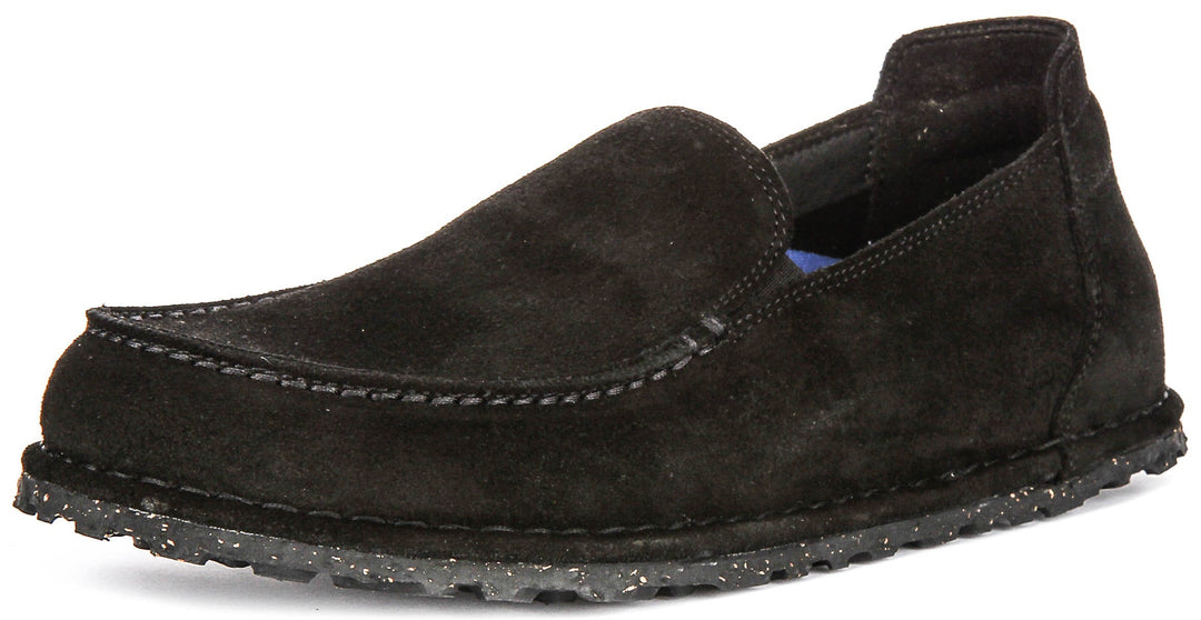 Birkenstock Utti Suède in Zwart | Normale Pasvorm