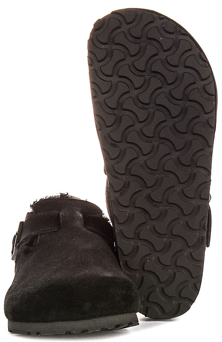 Birkenstock London Sherling In Black | Regular Fit