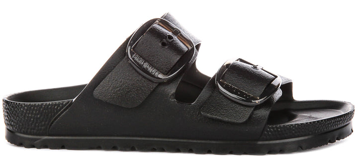 Birkenstock Arizona Eva Fibbia Grande Nero | Vestibilità Stretta