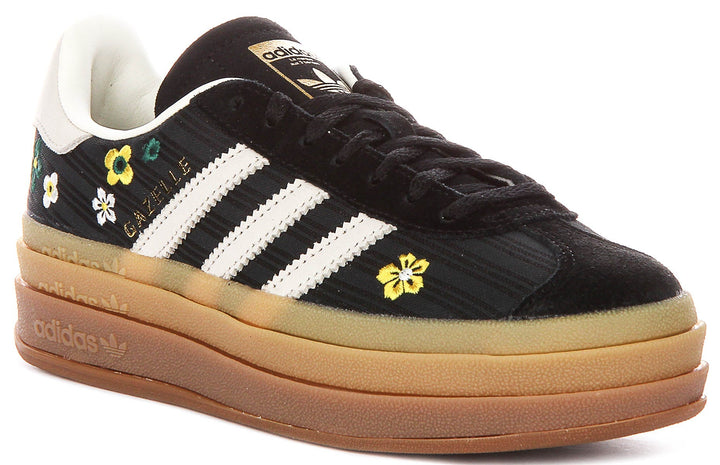 Adidas Gazelle Bold X Liberty Colab In Black White For Women