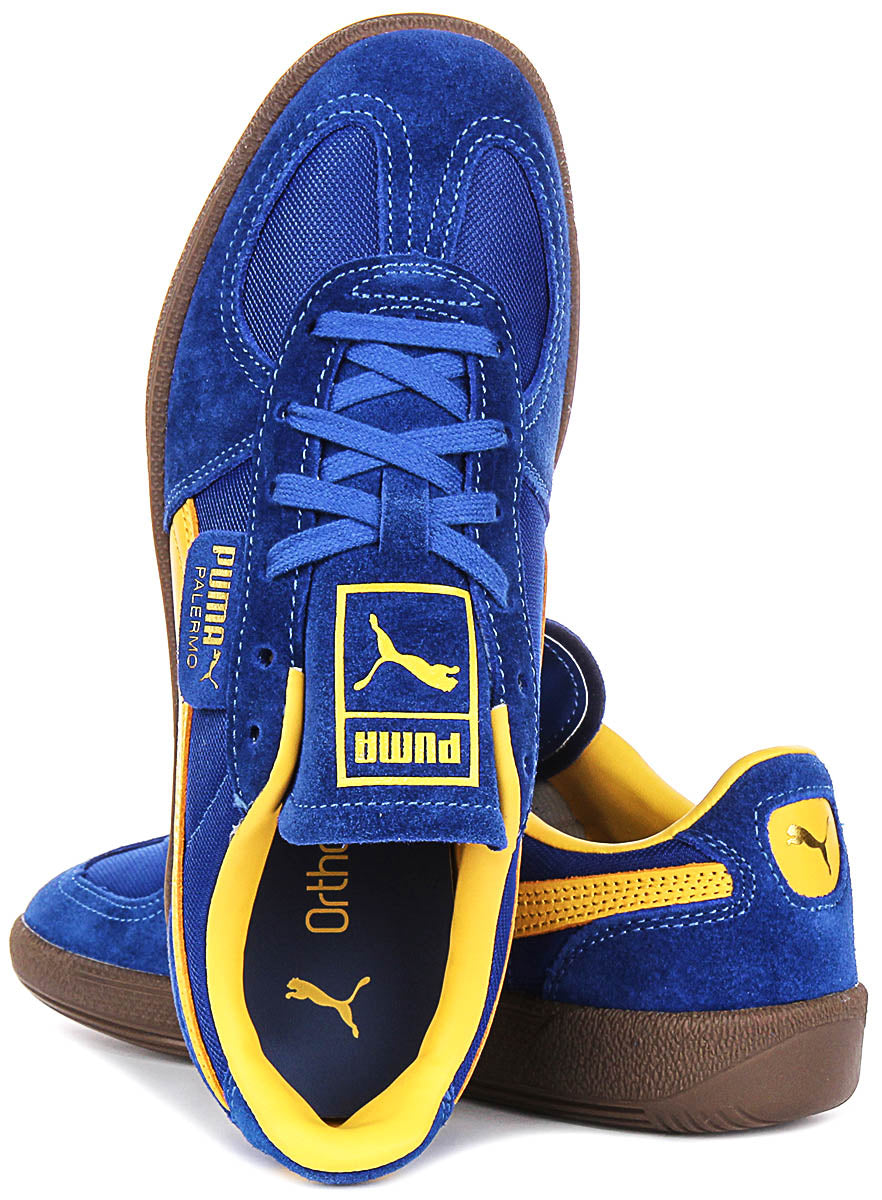 Puma Palermo Vintage en Bleu Jaune