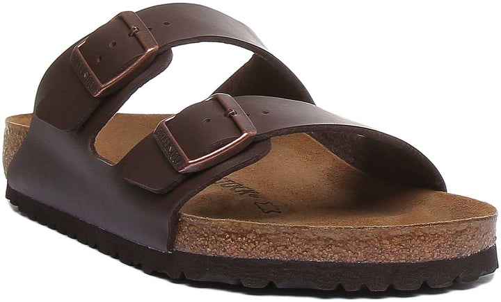 Birkenstock Arizona sandale à semelle en liège Birko Flor marron à 2 brides pour femmes