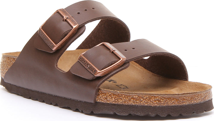 Birkenstock Arizona Sandale Birko Flor en brun à double lanière poure