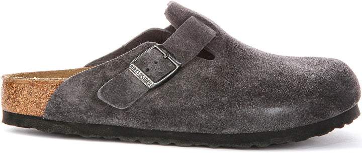 Birkenstock Boston Bs In Charcoal | Regular Fit