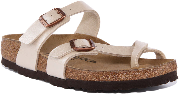 Birkenstock Mayari sandalen in Birko Flor voor dames in crème
