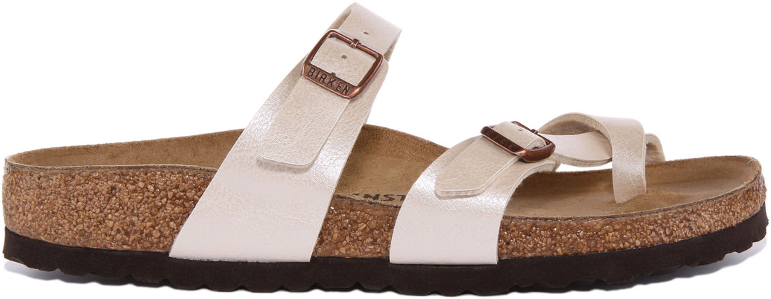 Birkenstock Mayari sandalen in Birko Flor voor dames in crème