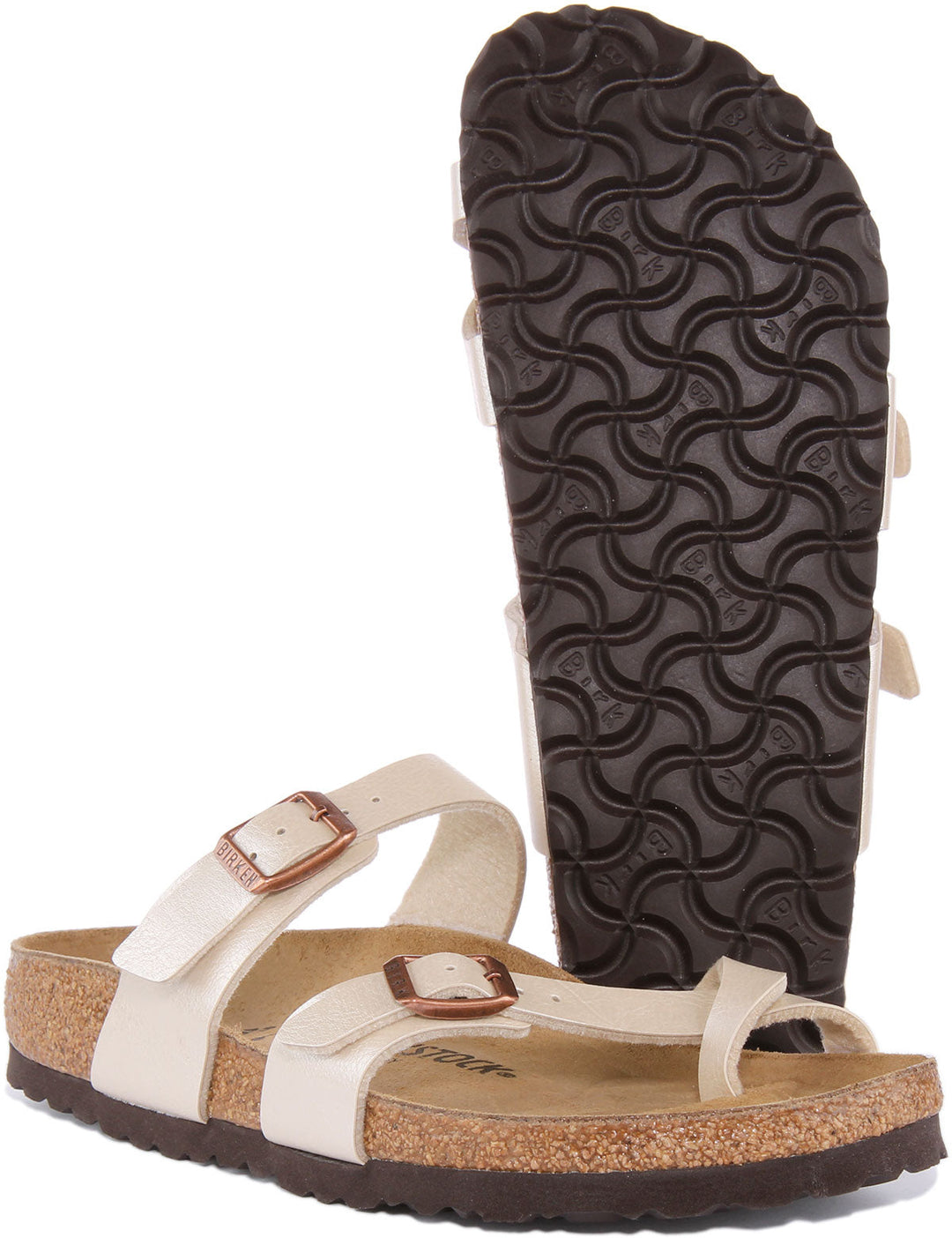 Birkenstock Mayari sandalen in Birko Flor voor dames in crème