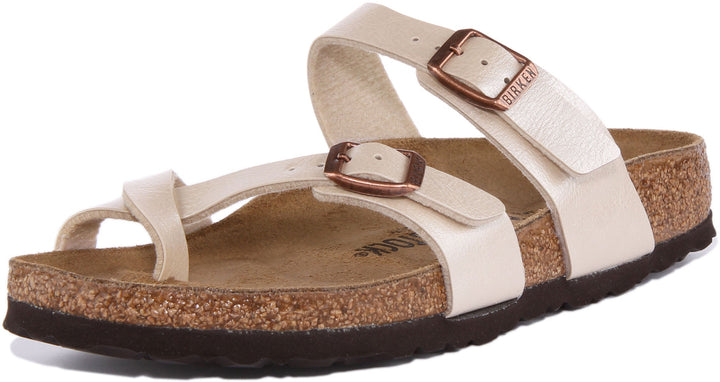 Birkenstock Mayari sandalen in Birko Flor voor dames in crème