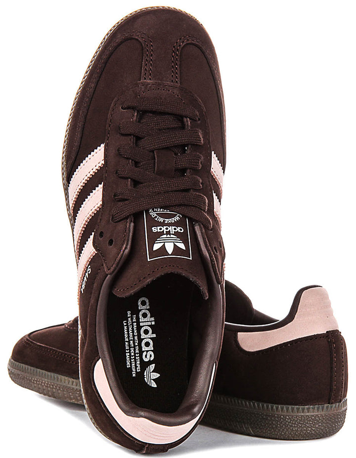Adidas Samba OG W In Dark Brown Pink For Women