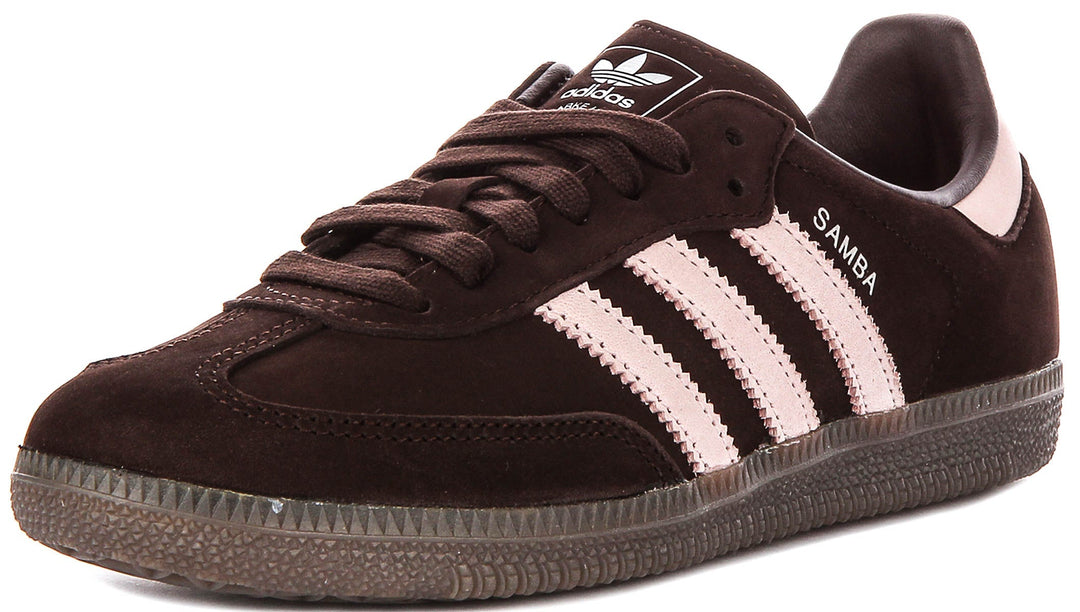 Adidas Samba OG W In Dark Brown Pink For Women