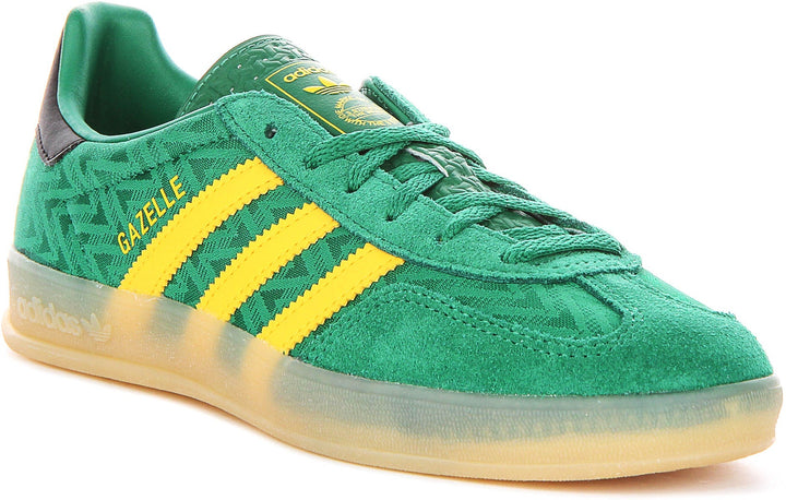 Adidas Gazelle Indoor In Green Yellow For Women