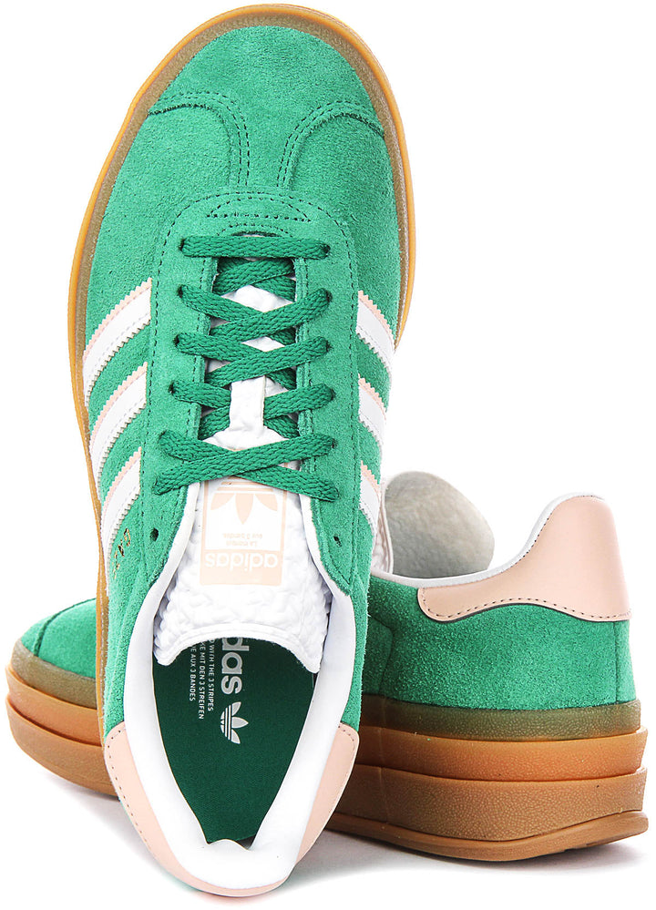 Adidas Gazelle Bold J In Green For Junior