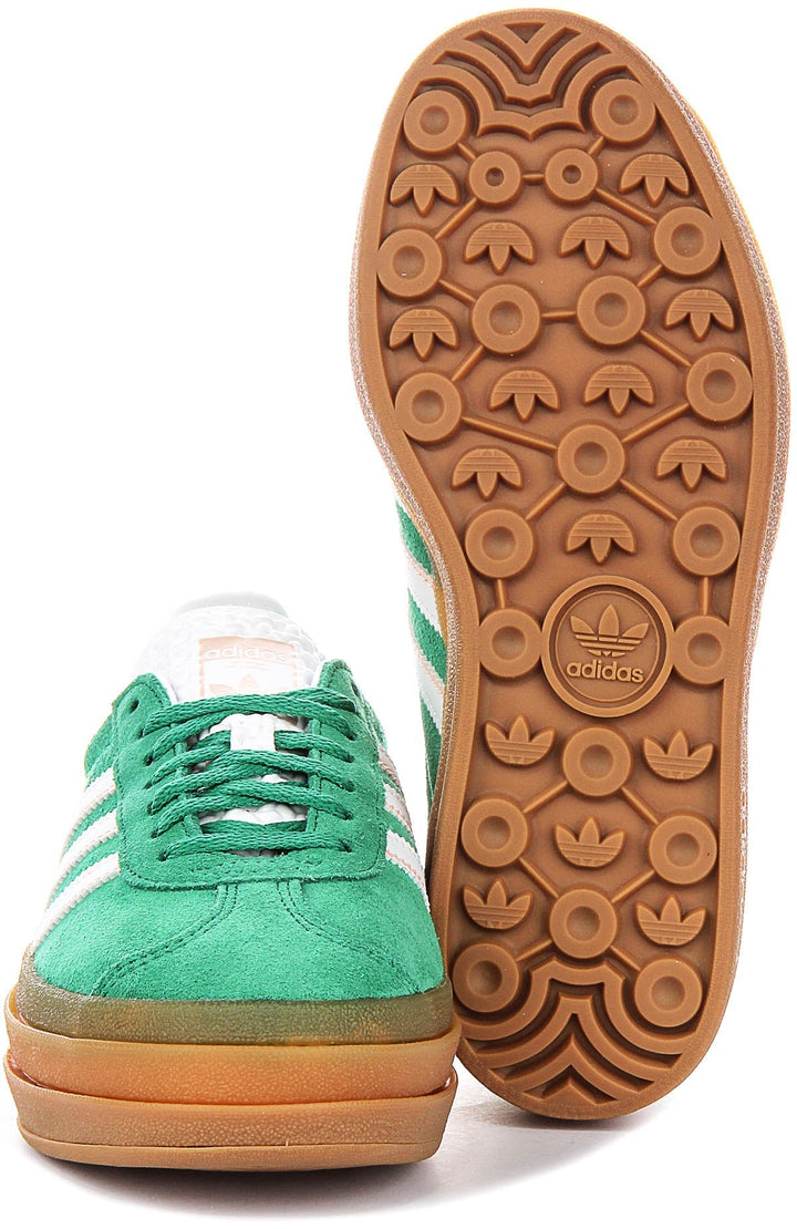 Adidas Gazelle Bold J In Green For Junior
