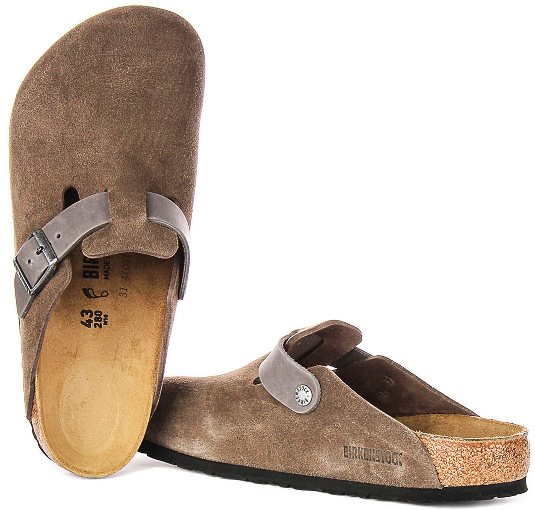 Birkenstock Boston Bs en Marron | Coupe Régulière