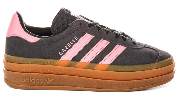 Adidas Gazelle Bold J In Greypink For Youth