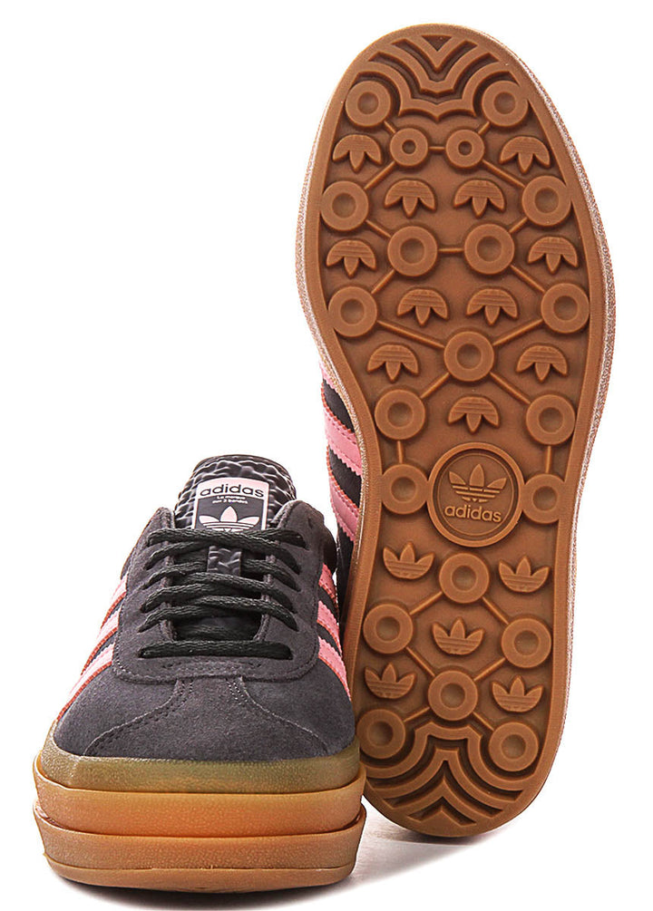 Adidas Gazelle Bold J In Greypink For Youth