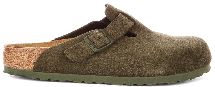Birkenstock Boston Bs In Khaki Green | Regular Fit