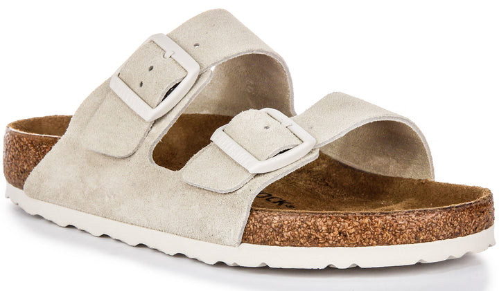 Birkenstock Arizona Bs Suède en Gris Clair | Coupe Standard