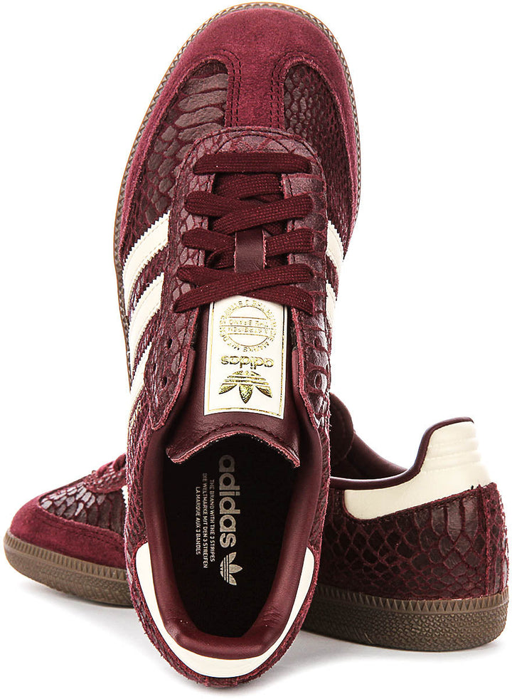 Adidas Samba OG W In Maroon Snake Print For Women