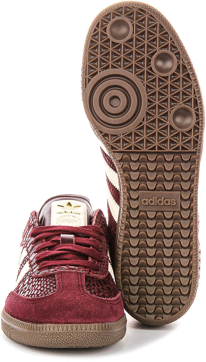 Adidas Samba OG W In Maroon Snake Print For Women