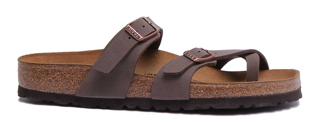 Sandalia Birkenstock Mayari con tiras Birko Flor para mujer en moca