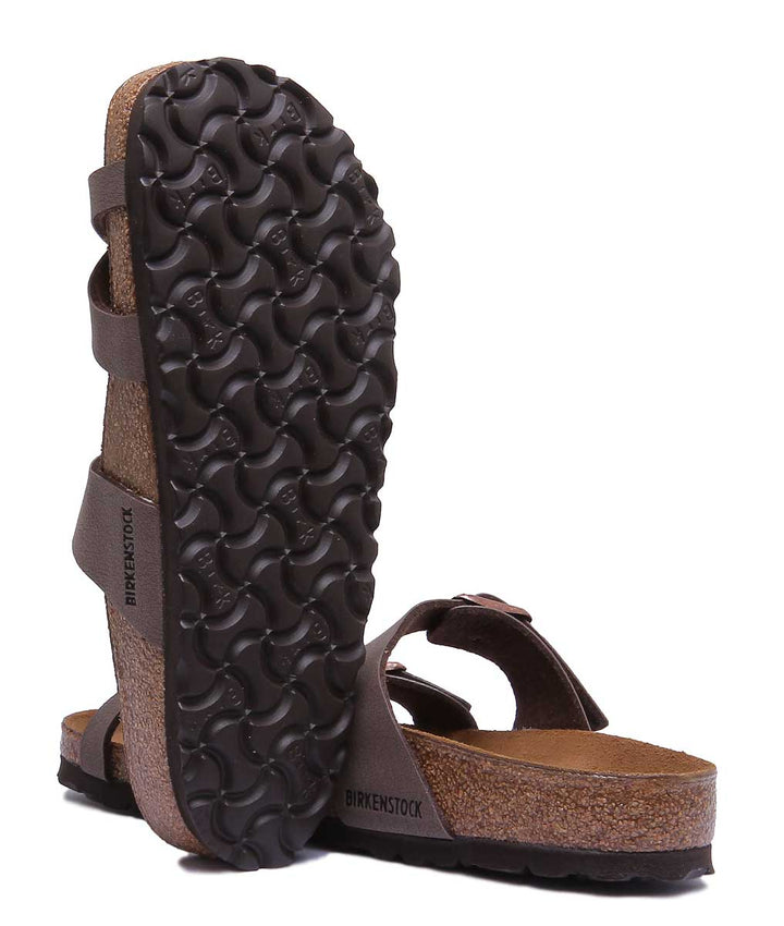Sandalia Birkenstock Mayari con tiras Birko Flor para mujer en moca
