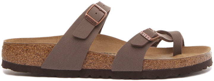 Birkenstock Mayari sandalen met Birko Flor bandjes voor dames in mocca