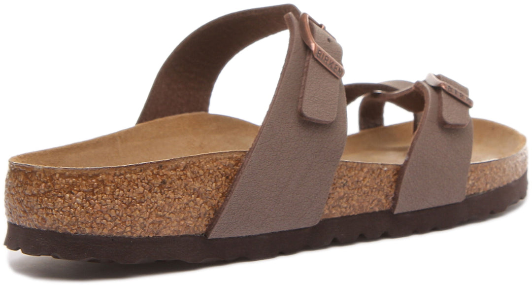 Birkenstock Mayari sandalen met Birko Flor bandjes voor dames in mocca