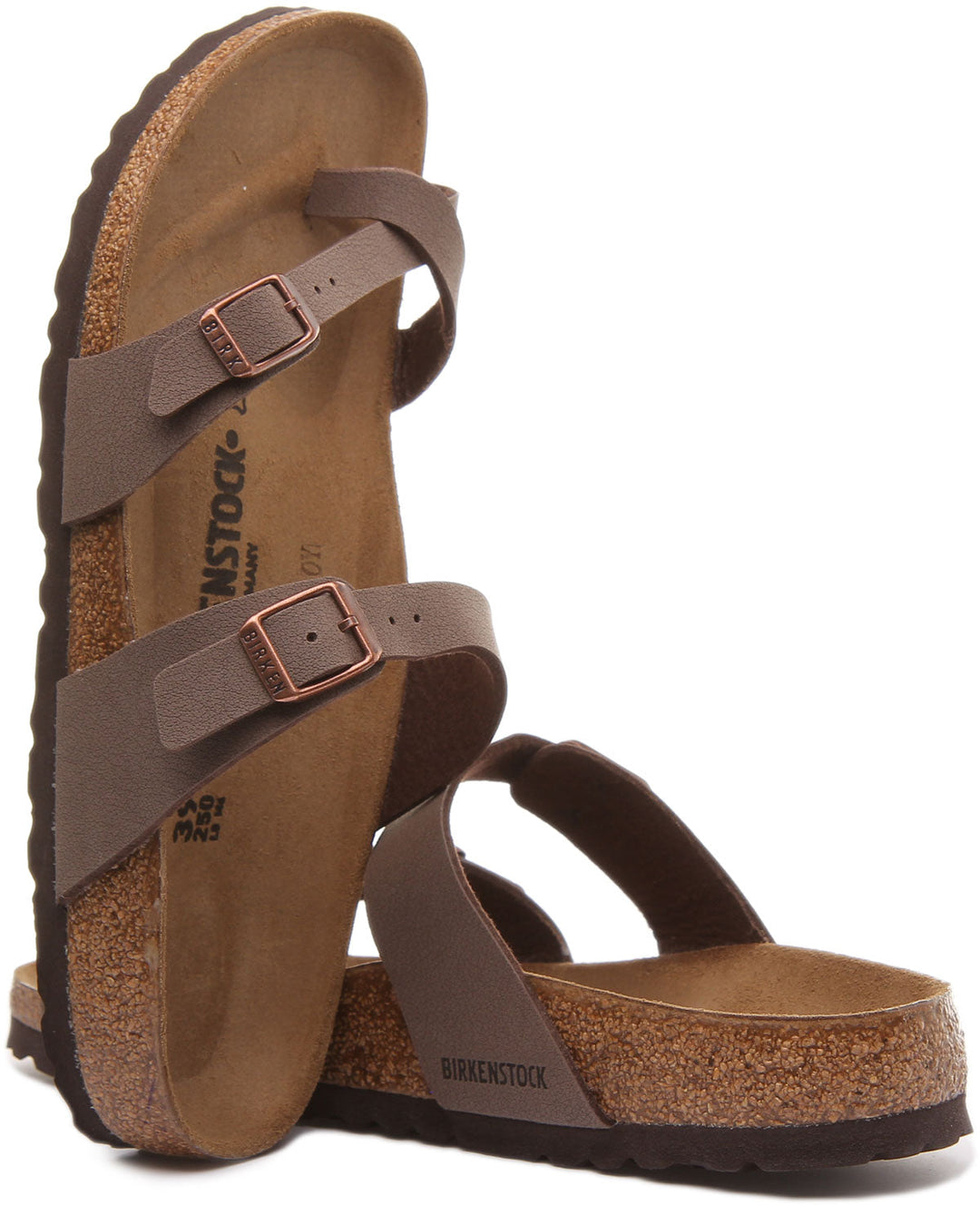 Birkenstock Mayari sandalen met Birko Flor bandjes voor dames in mocca