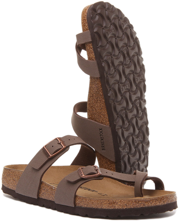 Birkenstock Mayari sandalen met Birko Flor bandjes voor dames in mocca