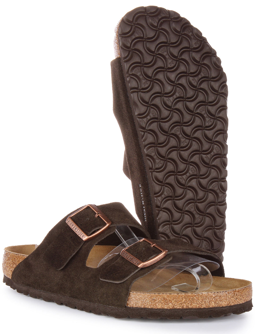 Birkenstock Arizona Sandale en cuir daim pour hommes en mocha