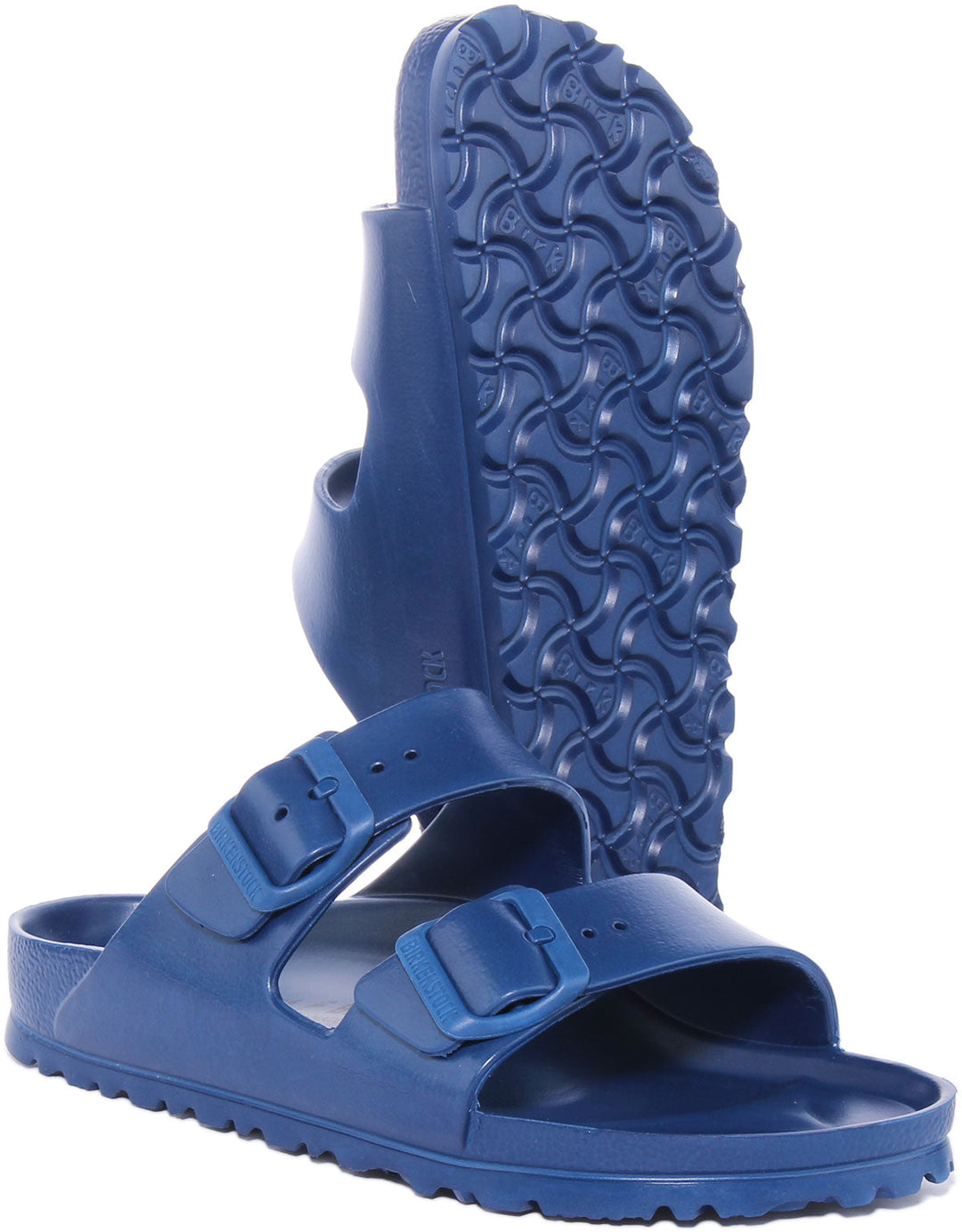 Sandale Birkenstock Arizona EVA à double lanière pour femme, couleur marine