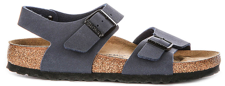 Birkenstock New York in Navy for Juniors | Narrow Fit