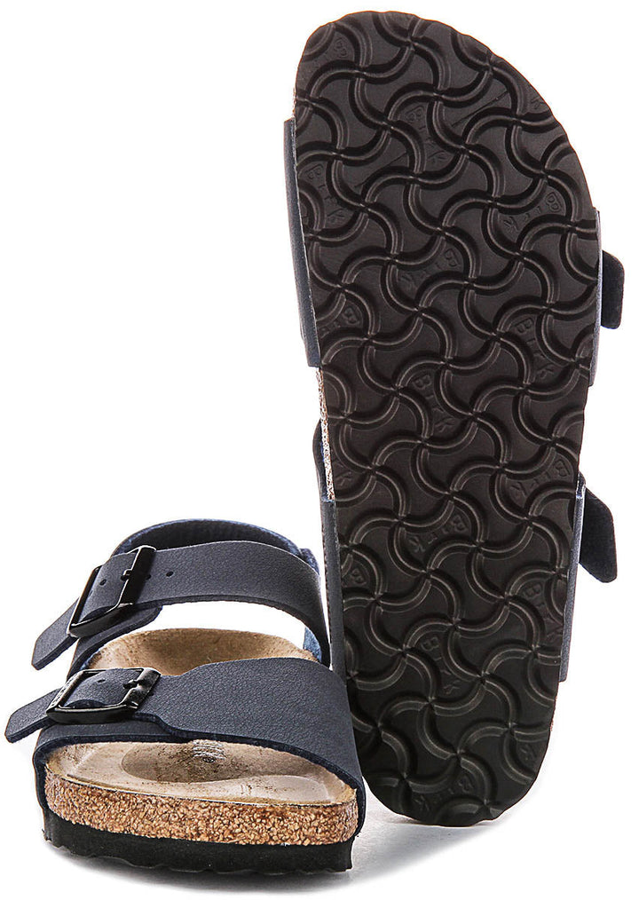 Birkenstock New York in Navy for Juniors | Narrow Fit