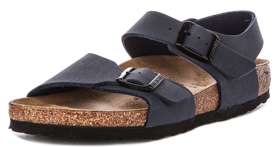 Birkenstock New York in Navy for Juniors | Narrow Fit