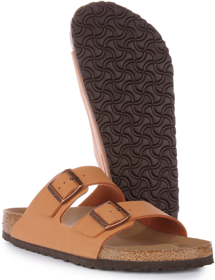 Birkenstock Arizona BS Sandale végane Birko Flor à deux lanières poure en pêche