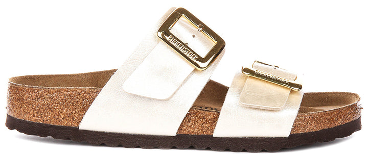 Birkenstock Sydney Cushion In Pearl White For Women | Regular Fit