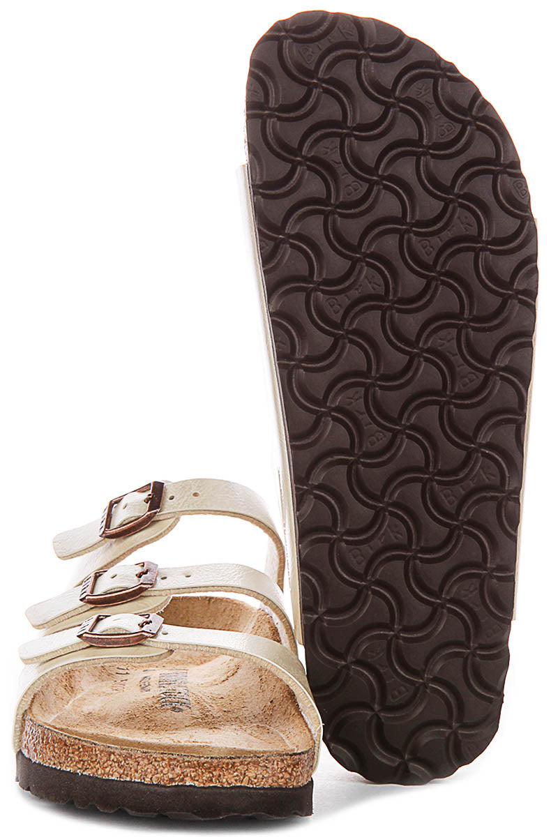 Birkenstock Florida Bs In Pearl White | Narrow Fit